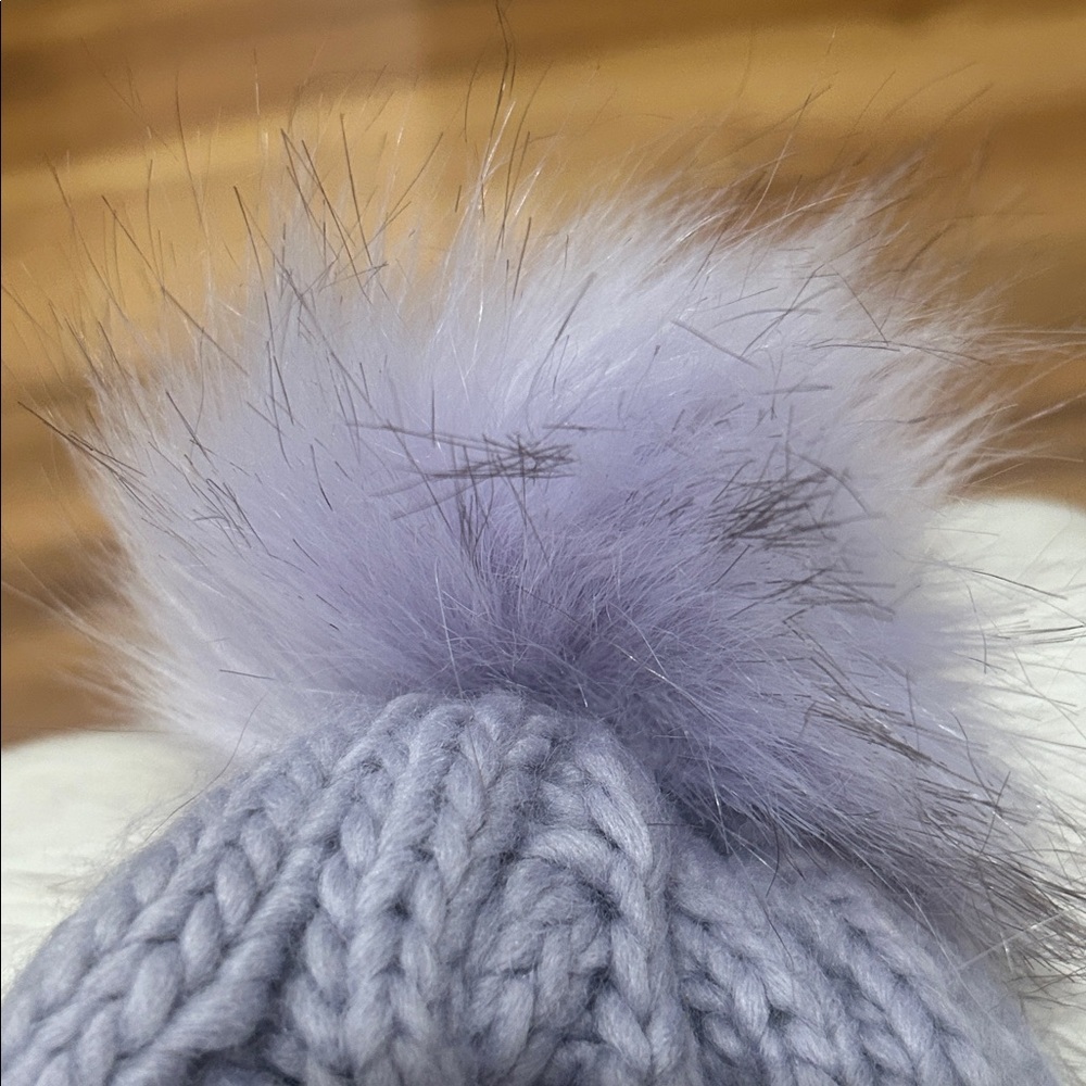 CALIA by Carrie Underwood Gray Knit Pom-Pom Hat - Picture 4 of 5